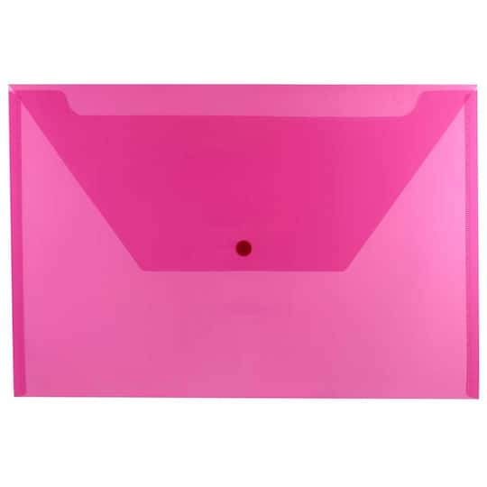 JAM Paper 9.75" x 14.5" Plastic Snap Closure Envelopes